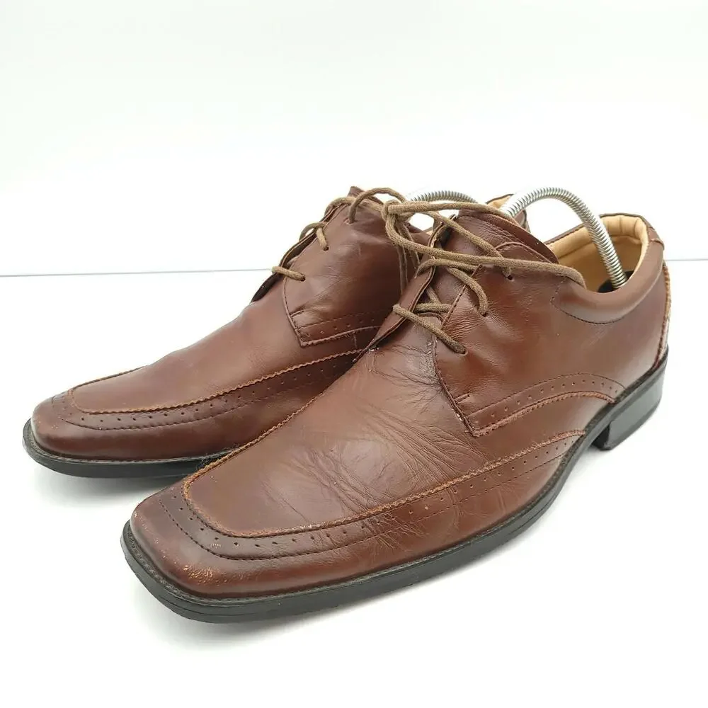 Steve Madden Oxford Shoes Mens Size 10.5 Kanon Brown‎ Leather Lace Up